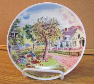 Currier & Ives   American Homestead Autumn Collector Plate   7 1/8 