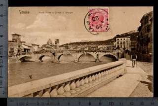 13723] VERONA   PONTE PIETRA E CHIESA S. GIORGIO 1911  
