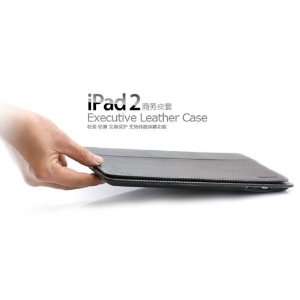Standby Case (Black) for iPad 2 (Built in magnet for Apple Smart Cover 