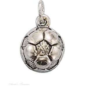  Sterling Silver Soccer Ball Charm Jewelry