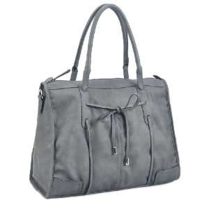   Dark Gray Deyce Mia Quality PU Women Large Shopper Tote Bag Beauty