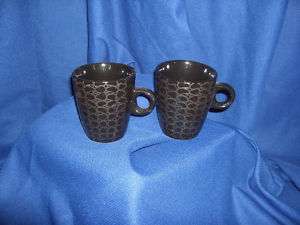 BLACK SENSEO CUPS/MUGS FOR COFFEE POD MAKER MOCK CROC  