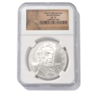  2009 Abraham Lincoln Bicentennial Commemorative Silver Dollar 