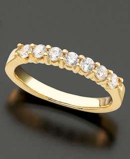 Diamond Ring, 14k Gold Seven Diamond Band (1/2 ct. t.w.)   Diamonds 