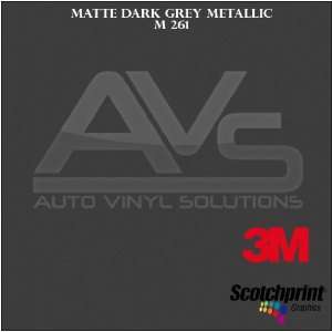  3M 1080 Matte Dark Grey Metallic Vinyl Car Wrap 1ft X 1ft 