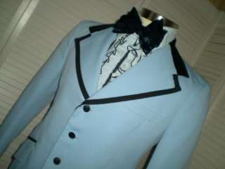 319 Mens Vtg 70s Mod Wedding Singer DISCO Tuxedo TUX Jacket Shirt 