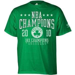  adidas Boston Celtics Kelly Green 2010 NBA Champions 