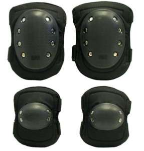 Tactical SWAT Airsoft Knee and Elbow Pads IUA05 Black  