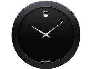    Movado Museum Wall Clock Black Dial Silver Hands