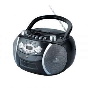   CD, Cassette & Recorder and AM/FM radio AC/DC/Battery Operated (BLACK