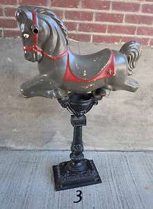   Equip. Co. Gray Cast Aluminum Spring Rider Horse,Carousel Ride  