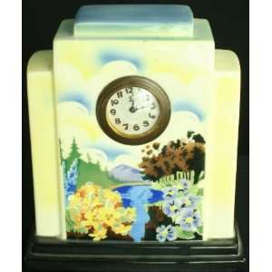    Vintage Czechoslovakian Mantle Clock Bihl Pastoral