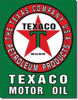 Vintage Retro Sign Texaco Motor Oil Car Auto Garage  