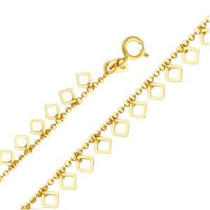  14K Yellow Gold Fancy Bracelet with Spring ring Clasp for Baby 