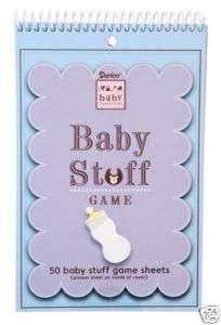 50 Baby Stuff A to Z Game Sheets shower favors supplies  