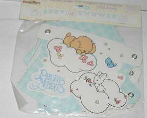 NEW PRECIOUS MOMENTS BABY SHOWER DECORATIONS BANNER 5FT  