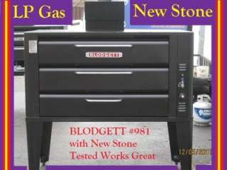 BLODGETT Stones Deck Pizza Bakery Gas Oven # 981 Tested Live Pictures 