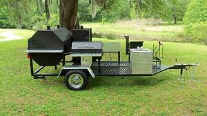 NEW Charcoal Gas BBQ Grill Stove Fryer Trailer  