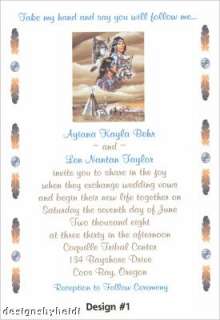 Native American Wedding Invitations Supplies Favors  