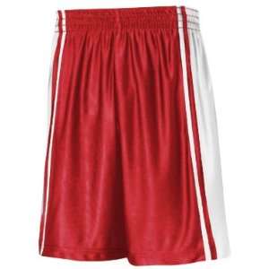  Court Dazzle Basketball Uniform Shorts WHITE/SCARLET A3XL 