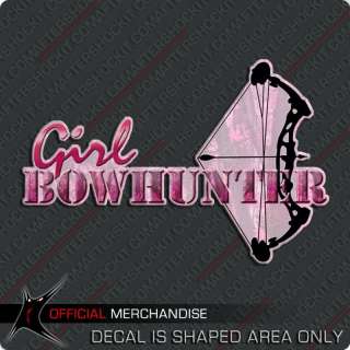 Girl Bowhunter Pink Camo Sticker Decal Archery  