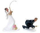   fishing african american funny wedding cake topper returns accepted