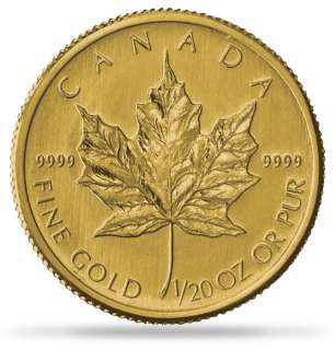   MAPLE COIN – 1/20 OZ GOLD COIN   ROYAL CANADIAN MINT .9999  
