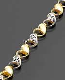 Macys   14k Two Tone Gold Heart Anklet customer reviews   product 
