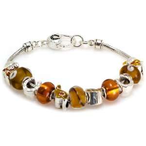  Boot Good Luck Fashion Designer Bracelet with Murano Glass Beads