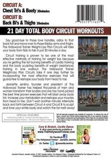 21 DAY TOTAL BODY CIRCUIT WORKOUT JEANETTE JENKINS DVD NEW HOLLYWOOD 