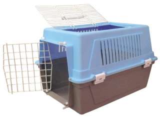 Dog Cat Pet Kennel Travel Crate Cage Carrier Z100D Blue  