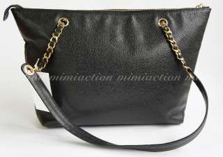 AUTH CHANEL black caviar CC LOGO XL TOTE handbag shopper bag #2721 