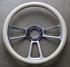ForeverSharp billet steering wheel with PINE WOOD UNPAINT 14 HOT ROD 