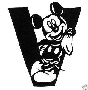 Mickey Mouse Letter V Chinese Paper Cutting ~ Disney  