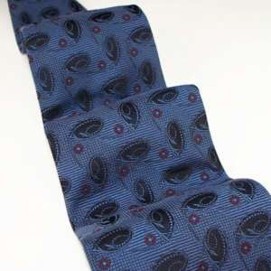 CITY OF LONDON Blue Black Geometric Handmade Tie NWT  