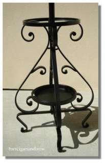 antique victorian TALL COAT RACK umbrella stand iron w porcelain ball 