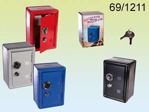 Combination/key safe money box mini metal locker bank  