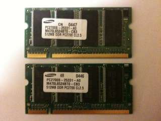 Dell Inspiron 8200 1GB DDR PC2700 Laptop Ram Memory  