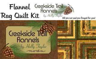 holly taylor s entire collection creekside trail flannel rag quilt kit 