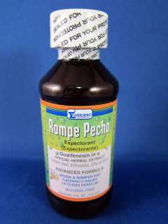 Rompe Pecho Expectorant 4 oz Cough Syrup Alcohol free  