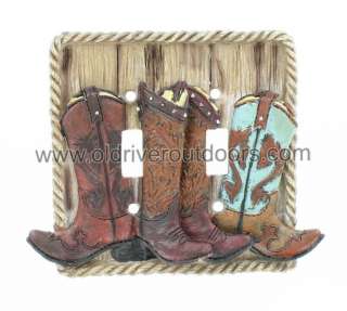 Cowboy Boot Double Switch Cover   Western Boots Rodeo Cowgirl Texas 