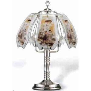   Guardian Angel Theme Silver Chrome Base Touch Lamp