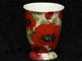 This is new KENT POTTERY porcelain footed mug in the POPPY CHINTZ 