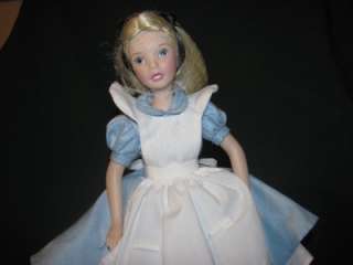 Franklin Mint Disney ALICE In WONDERLAND Porcelain Doll Excellent 