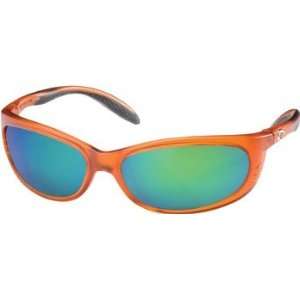  Costa Del Mar Fathom Orange/Costa 400 Green Mirror Sunglasses 