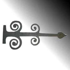 Door Hinges Black Wrought Iron, Decorative hinge cover plate 16 in. W 
