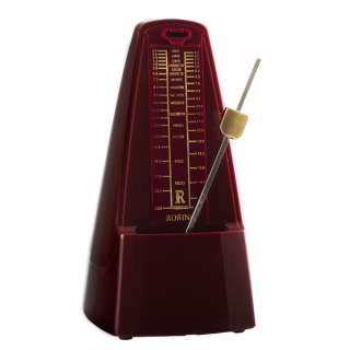 Red Traditional Wind Up Mechanical Pyramid Shape Pendulum Metronome 