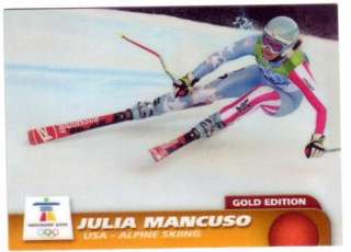   Julia Mancuso Vancouver 2010 Gold ALPINE SKIING card TEAM USA  