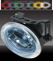 OVAL FOG DRIVING LIGHTS 7 COLOR HALO RING HID*CG  