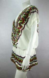 Vintage BOHO DROP WAIST DRESS Long top Tunic Sz S/M  